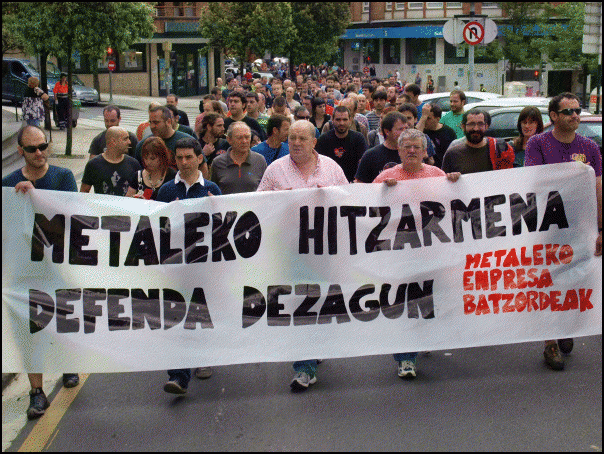 Manifestazioa Beasainen, gaur, LABek eta CCOOk deituta./Aimar Maiz