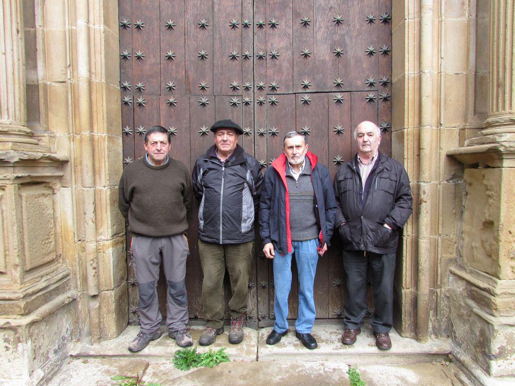 Iñaki Goenaga, Pako Muñoa, Luxio Agirre eta Laureano Telleria. Jose Luis Etxeberria falta da argazkian.
