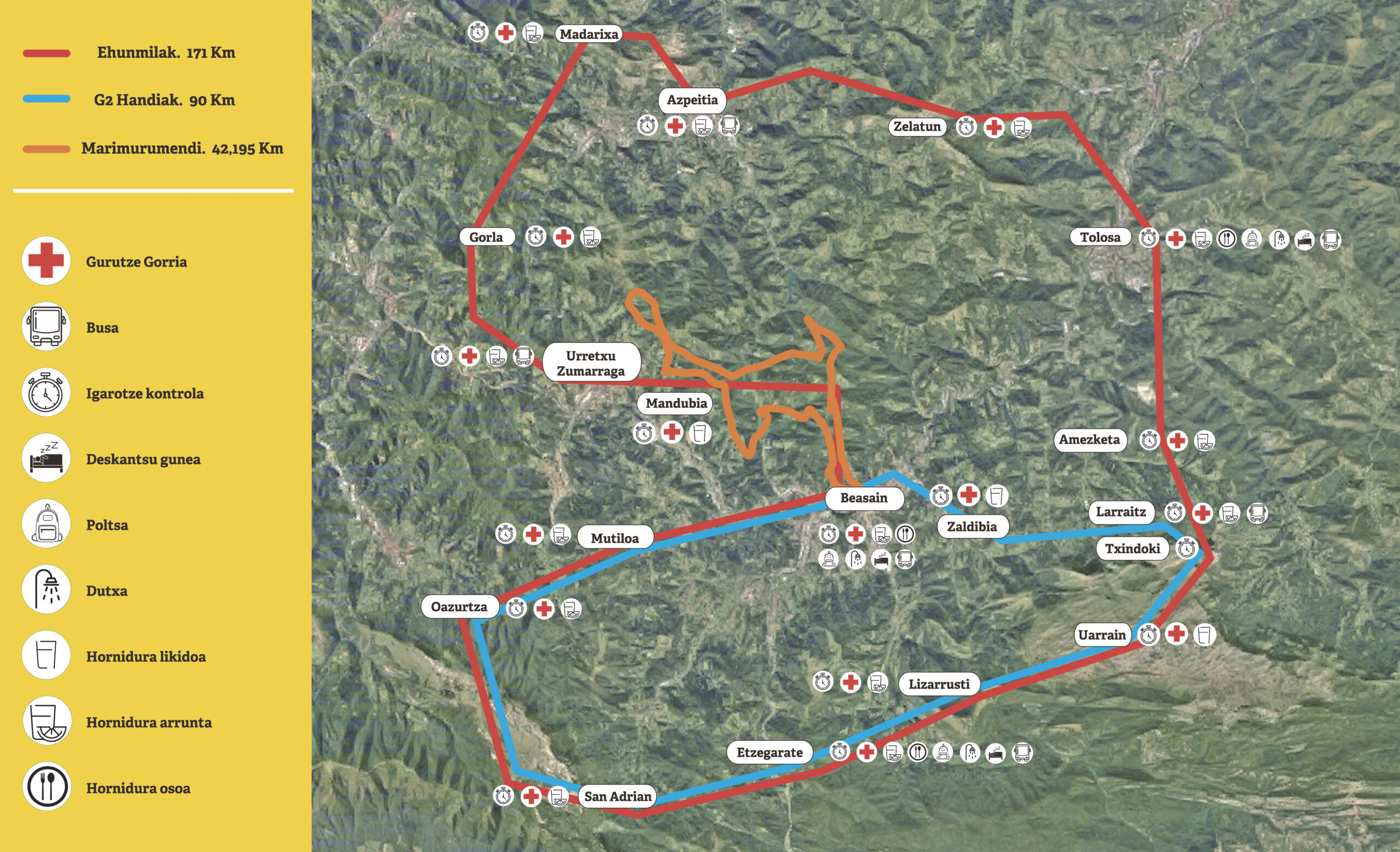 INFORMAZIO PRAKTIKOA. Ehunmiletako ibilbideen mapa eta autobusen ordutegiak INFORMAZIO PRAKTIKOA. Ehunmiletako ibilbideen mapa eta autobusen ordutegiak